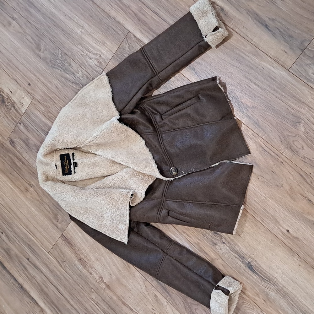 Bella Donna Faux fur and faux leather coat